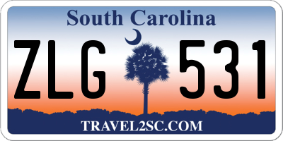 SC license plate ZLG531