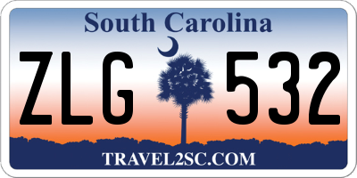 SC license plate ZLG532