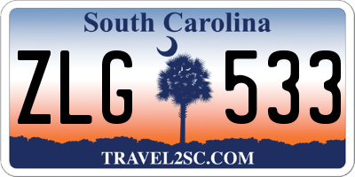 SC license plate ZLG533