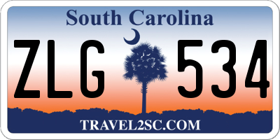 SC license plate ZLG534