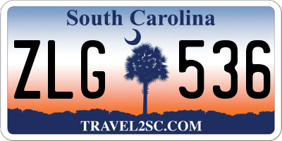 SC license plate ZLG536