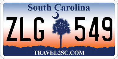 SC license plate ZLG549
