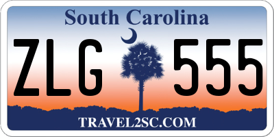 SC license plate ZLG555
