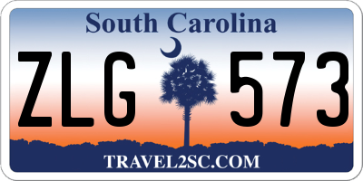 SC license plate ZLG573