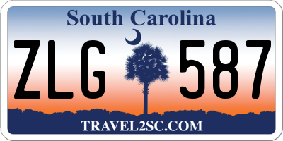 SC license plate ZLG587