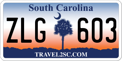 SC license plate ZLG603