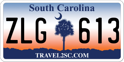 SC license plate ZLG613