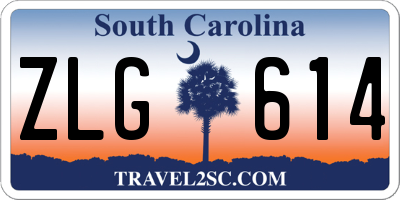 SC license plate ZLG614