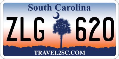 SC license plate ZLG620