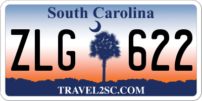 SC license plate ZLG622
