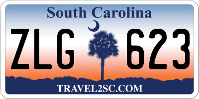 SC license plate ZLG623