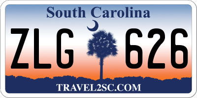 SC license plate ZLG626