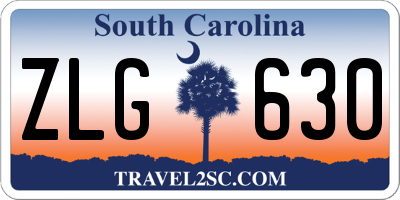 SC license plate ZLG630