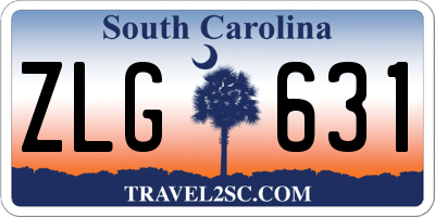 SC license plate ZLG631