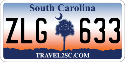 SC license plate ZLG633