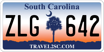 SC license plate ZLG642