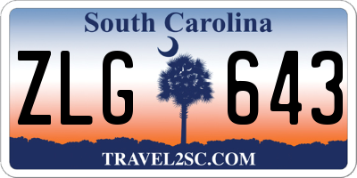 SC license plate ZLG643