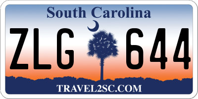 SC license plate ZLG644