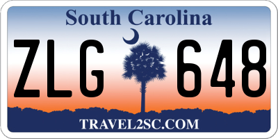 SC license plate ZLG648