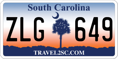 SC license plate ZLG649