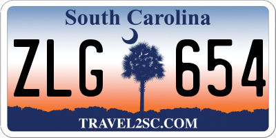 SC license plate ZLG654