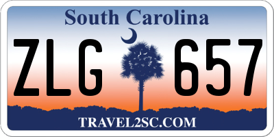SC license plate ZLG657