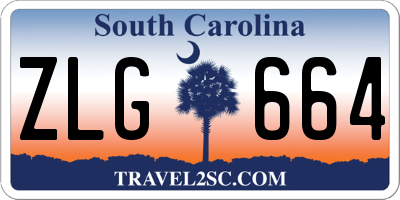 SC license plate ZLG664