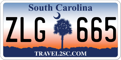 SC license plate ZLG665