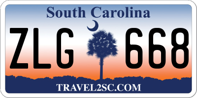 SC license plate ZLG668