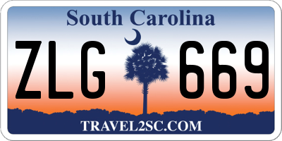 SC license plate ZLG669
