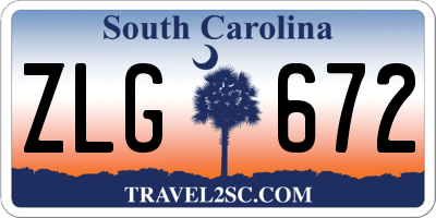 SC license plate ZLG672