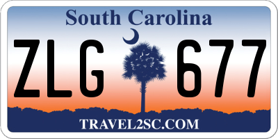 SC license plate ZLG677