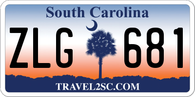 SC license plate ZLG681