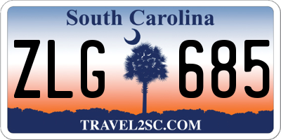 SC license plate ZLG685