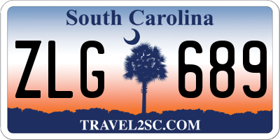 SC license plate ZLG689