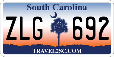 SC license plate ZLG692