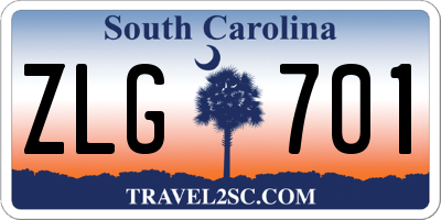 SC license plate ZLG701