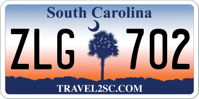 SC license plate ZLG702
