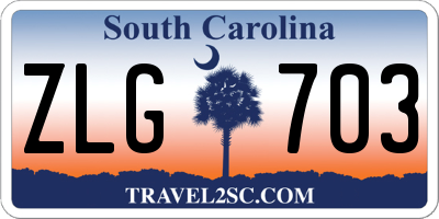 SC license plate ZLG703