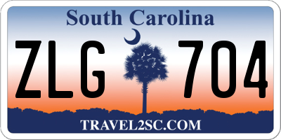 SC license plate ZLG704