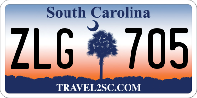 SC license plate ZLG705