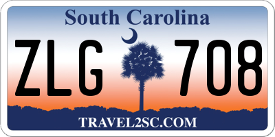 SC license plate ZLG708