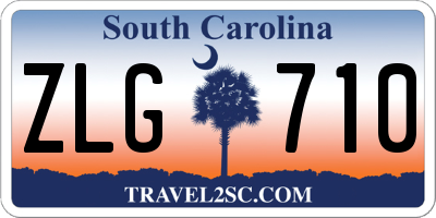 SC license plate ZLG710