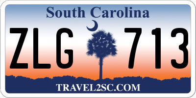 SC license plate ZLG713