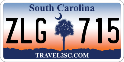 SC license plate ZLG715