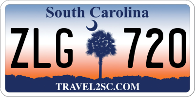 SC license plate ZLG720