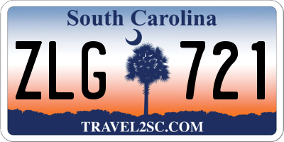 SC license plate ZLG721