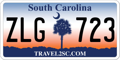 SC license plate ZLG723