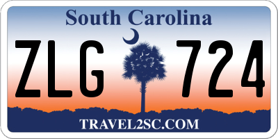 SC license plate ZLG724