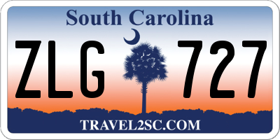 SC license plate ZLG727